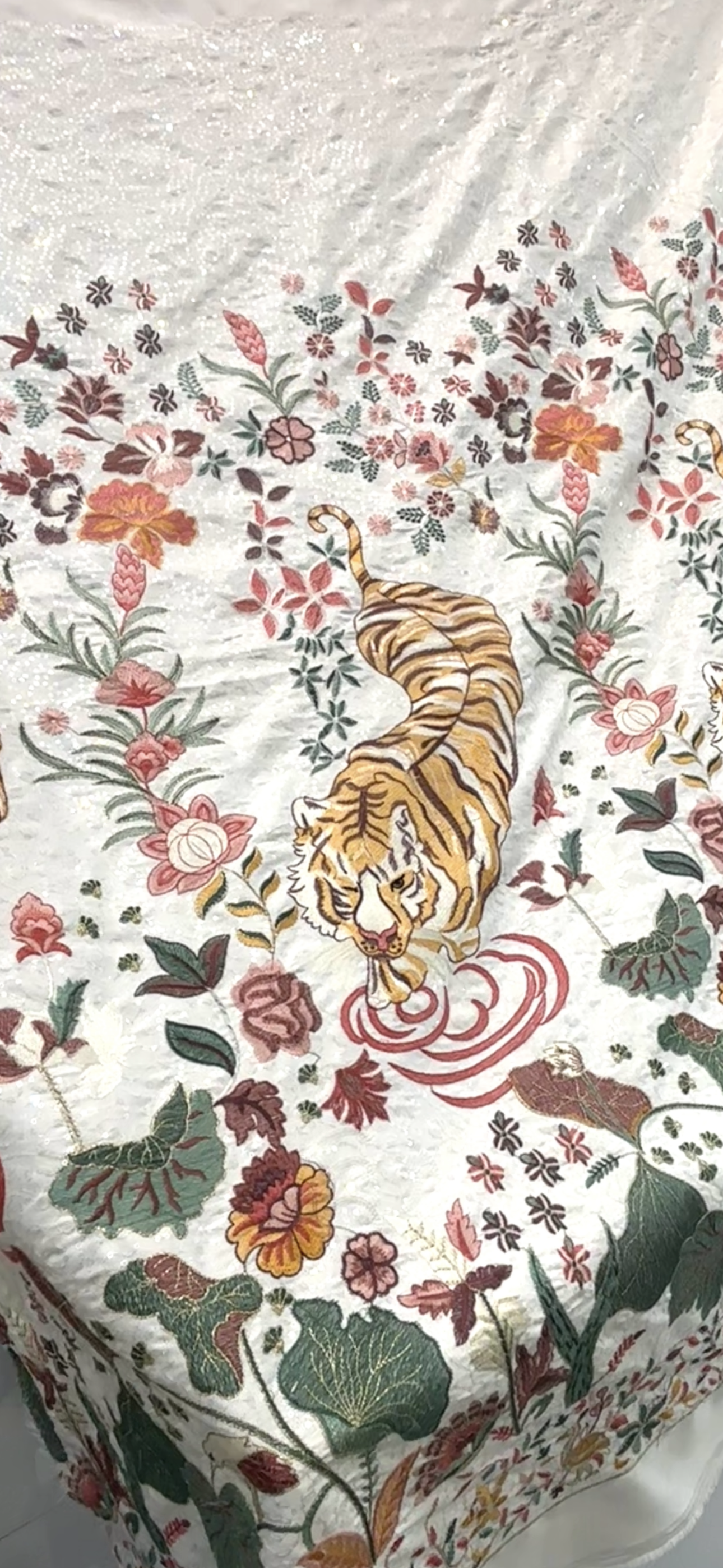 White Tiger Embroidered Kurta Set for Men | Kurta For Mens